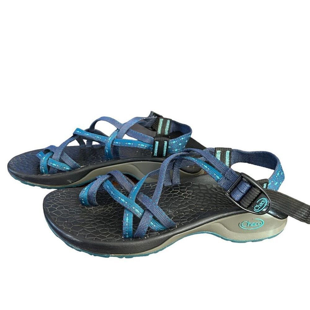 Chaco Z Cloud X2 Toe Strap Classic Sandals Blue Size 7 - Picture 5 of 10